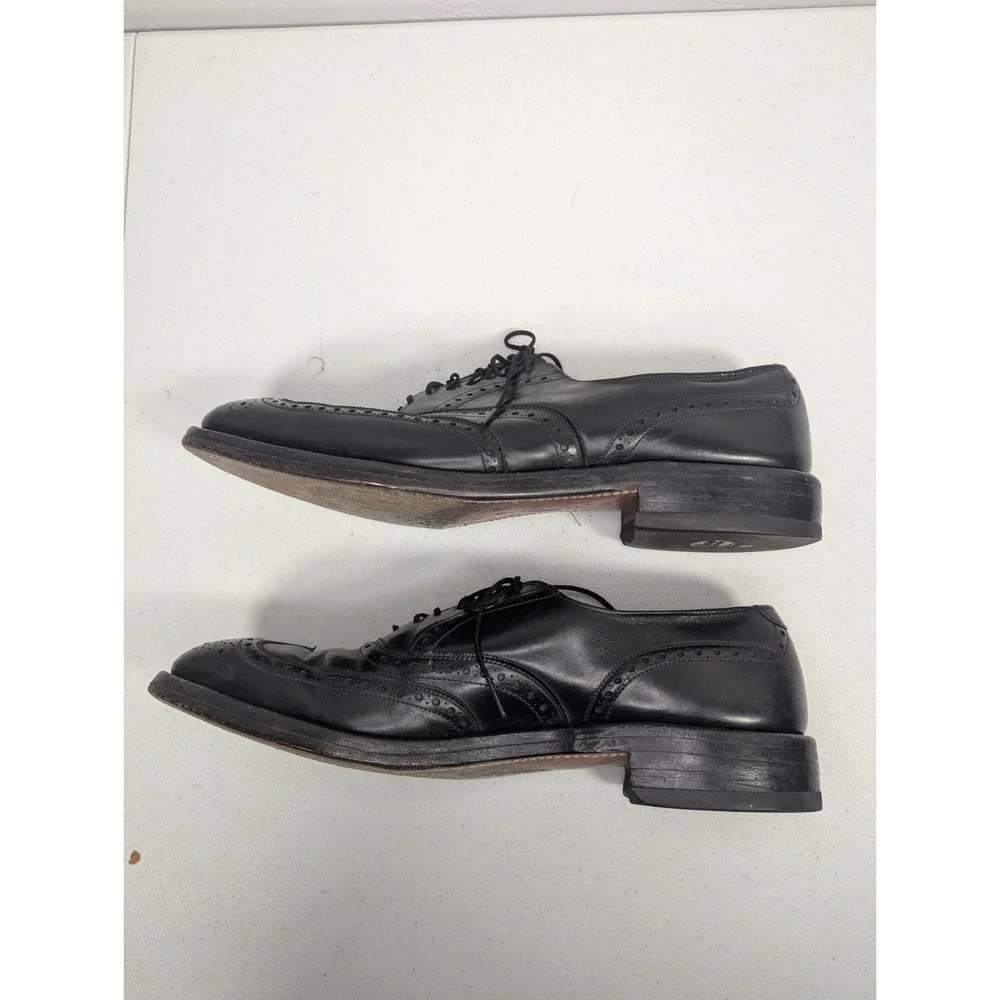 Vintage 1988 Allen‎ Edmonds Boulevard 6305 Black Calf Wingtip Oxford Shoes 11 A